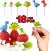 6/12/18pcs Cute Dinosaur Fruit Fork Toothpick Lunch Salad Decoration Accessories Cake Picks Kids Snack Dessert Decoration Forks