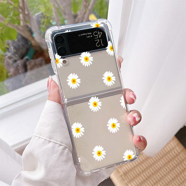

Чехол для Samsung Galaxy Z Flip 3 5G Funda Z Flip 4 Luxury Clear PC Hard Противоударный чехол для телефона Love Heart Samsung Z Flip4 5G