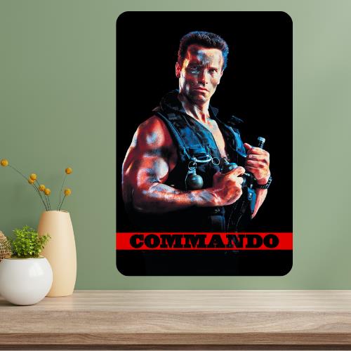 Commando Classic Movie Metal Poster Sign 20x30cm(7.8x11.8inch)