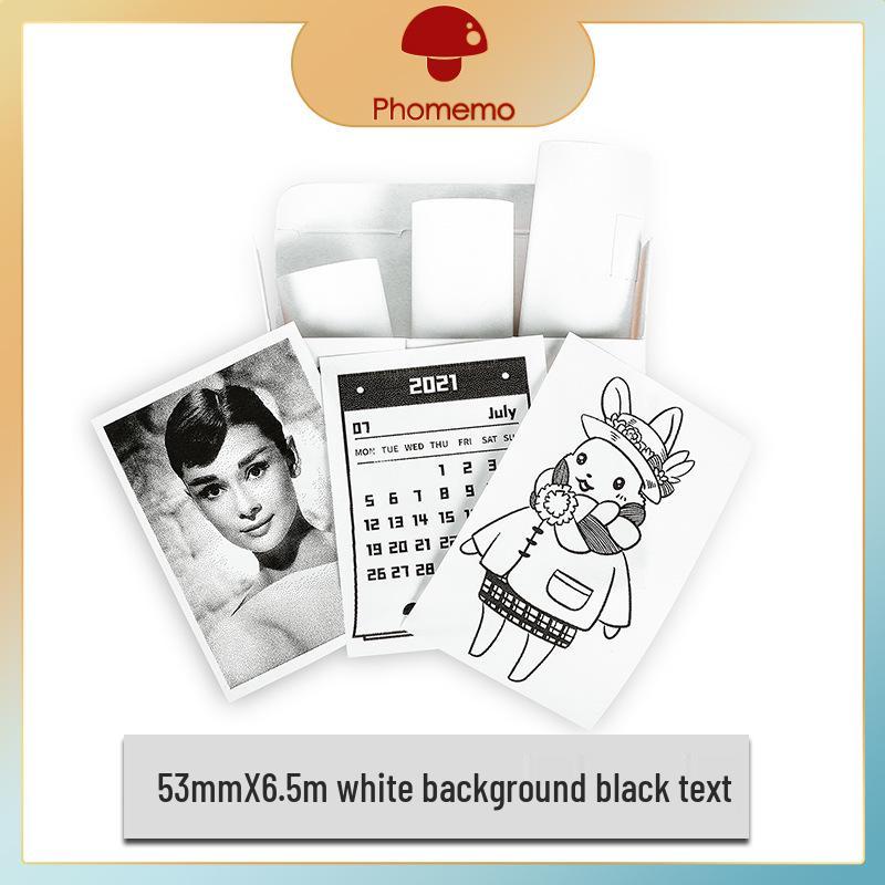 

Самоклеящиеся термонаклейки с рисунком Phomemo T02/M02X 53 мм, 3 рулона