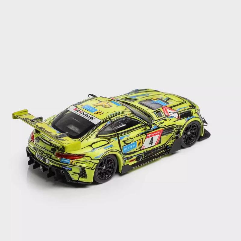 Rhino Model1:64 2024 Mercedes-Benz AMG GT S DTM Nürburgring Racing Simulation Alloy Car Models Collection