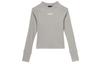 Women's T-Shirts Women's Gray Crew Neck Moderate
