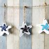 1 Stück Mittelmeer Seestern Hängender Fisch Nautische Dekoration Hängen kleine Zierde Holzhandwerk dekorierter maritimer Anhänger Für Kinderzimmer