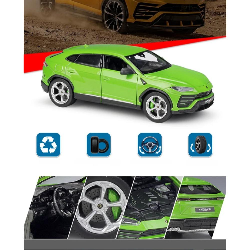WELLY 1/24 Lamborghini URUS SUV Alloy Sports Car Model Diecasts Metal Racing Car Vehicles Model Simulation Collection Kids Gifts