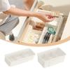 Portable Retractable Storage Box Large Capacity Tableware Organizing Box Durable Plastic Cosmetics Box with Divider