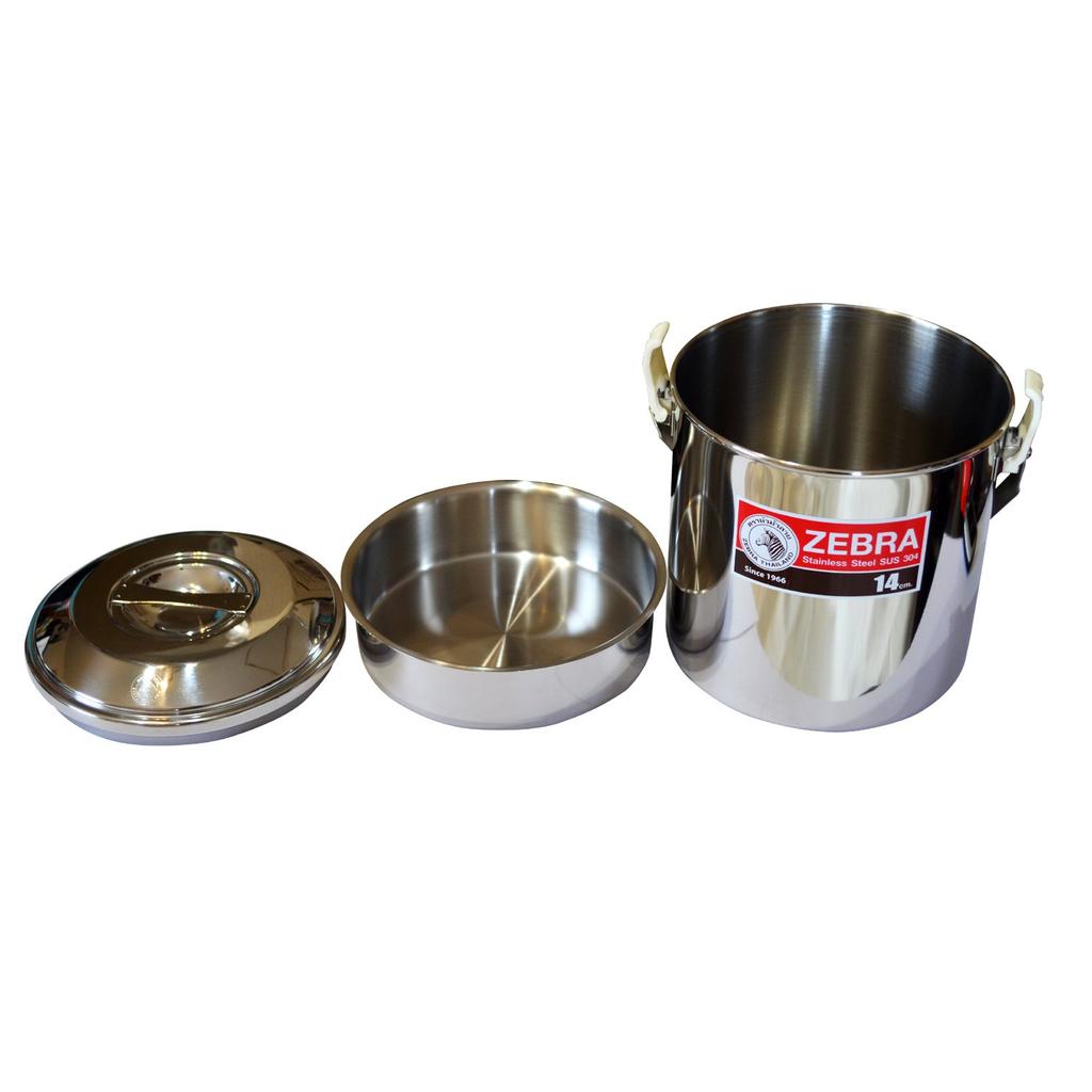 Zebra Stainless Steel Loop Handle Billy Can Pot, 14cm, 1516140