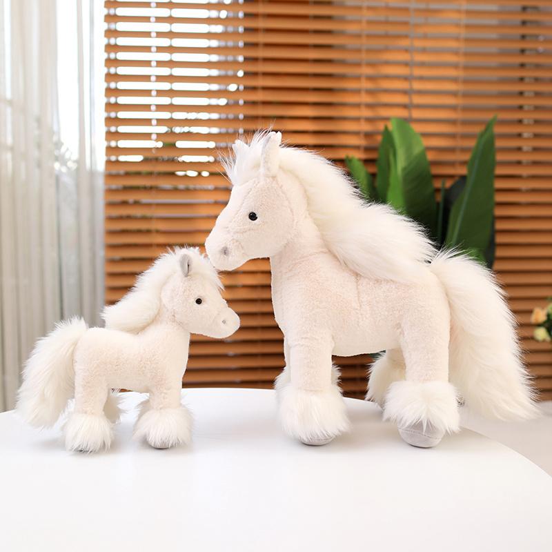 25/30cm Kawaii Plyšová Hračka Koně Roztomilé Simulované Poníci Panenky Vyplněná Měkká Zvířecí Hračka Dárek k Narozeninám