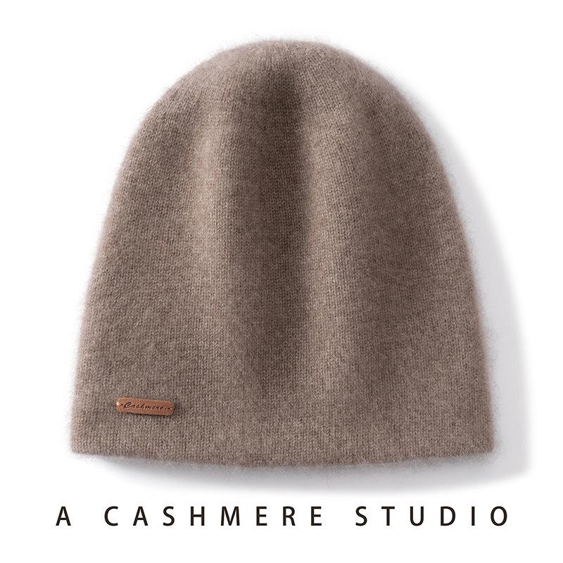 2025 Unisex Double-Layer Cashmere Knit Hat with Ear Protection - Autumn/Winter Collection One Size