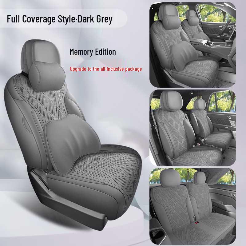 Universal L90 Suede Perforated Seat Cover for All Seasons - Breathable Car Cushion