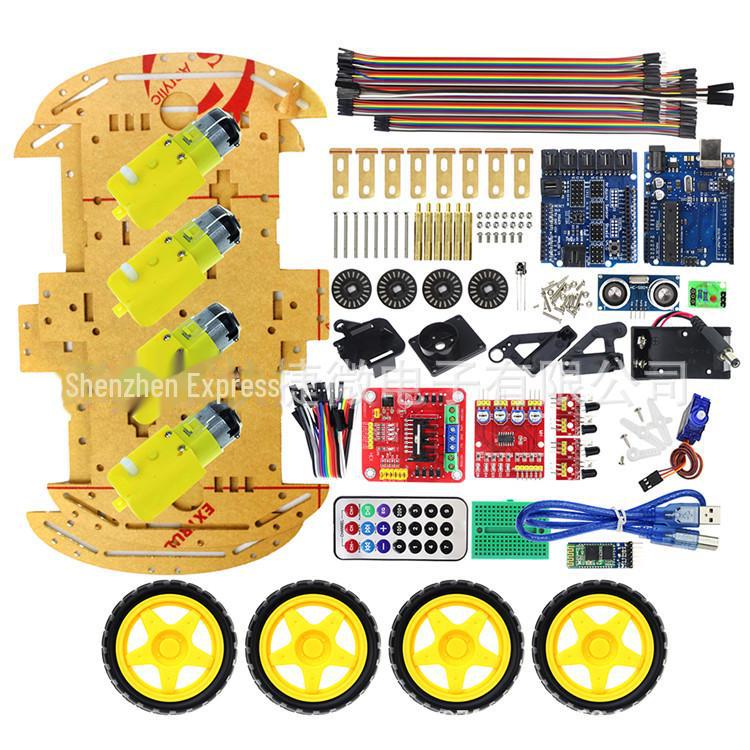 2WD/4WD Smart Car DIY Kit with Uno Development Board for Programming and Tracking, Chassis Included.