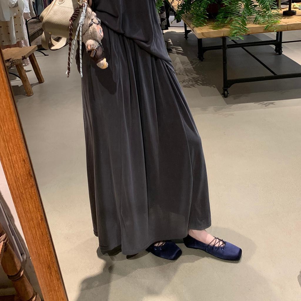 French Niche Design Cross-strap Ballet Shoes Women's 2025 New Satin Square Head Flat Mary Jane Shoes