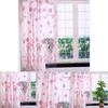100*200cm Colorful Tulips Printing Tulle Curtains Sheer Drape Balcony Window Decoration