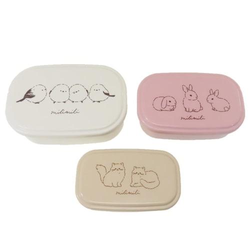 Mirimiri Antibacterial 3-Piece Nesting Lunch Box, Rectangular