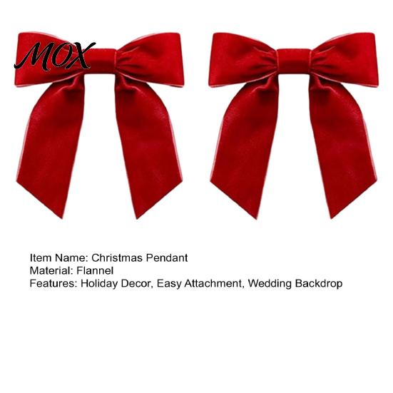 Holiday Wreath Decor 2Pcs Velvet Christmas Bows, Hanging Wall for Tree Luxury Gift Box Knots Topper, Wedding Backdrop, Bridal Shower, Birthday Party,