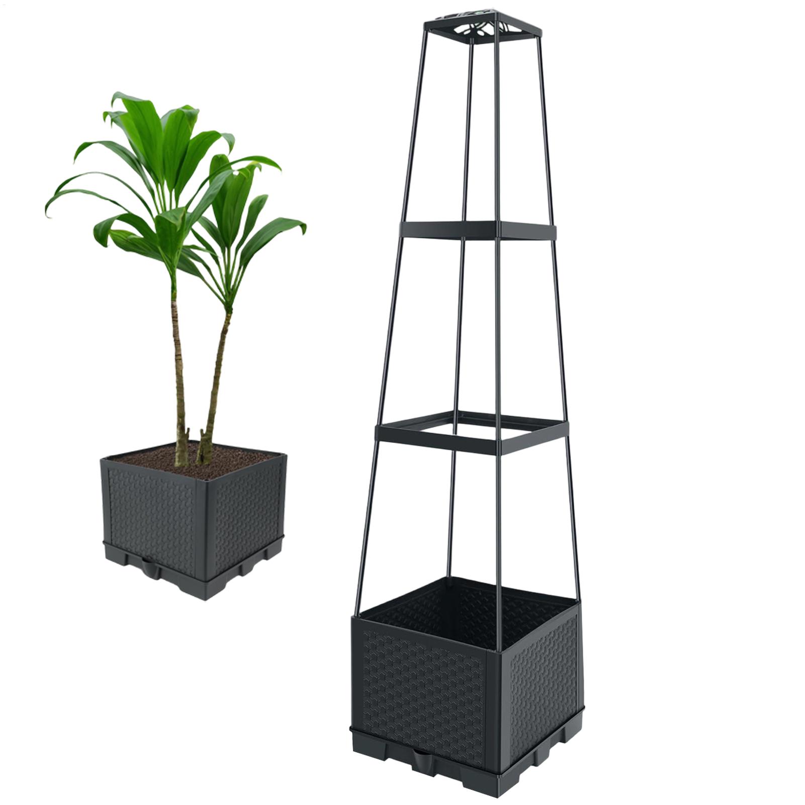 Клумба-решетка 114 см с автополивом, сверхпрочная, для улицы, поддержка помидоров, клумба-решетка для квартиры, балкона, двора, террасы China Mainland