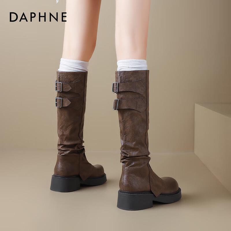 Daphne Women s Mid-Calf Knight Cowboy Boots EU 37