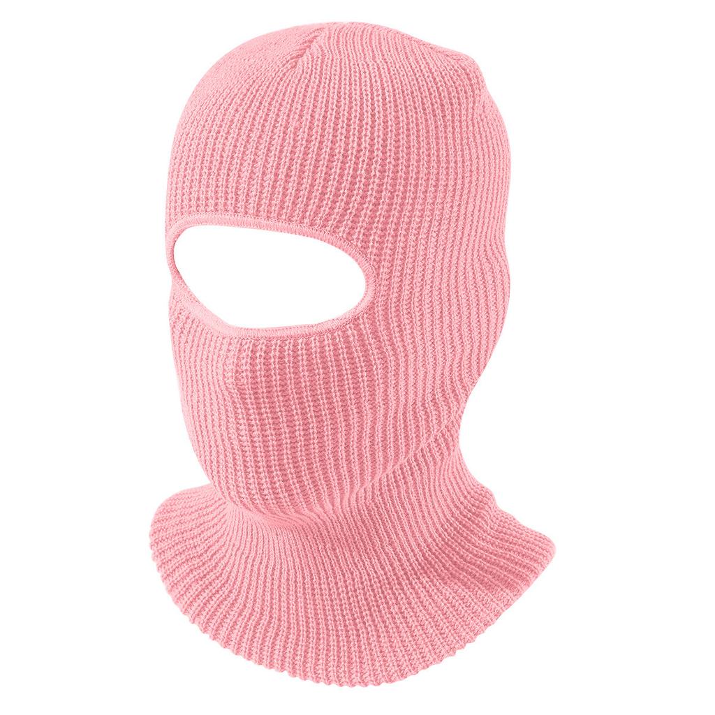 1-Hole Ski Mask Knitted Face Cover Adult Winter Balaclava Full Face Mask For Winter Outdoor Sports