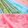 1m High End Jacquard Fabric Small Golden Osmanthus Lotus Flower Brocade Fabric for Cheongsam Horse Face Skirt DIY Sewing