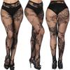 Sexy Damen Unterwäsche Fischernetz Strumpfhosen Sexy Jacquard Oberschenkelhohe Strümpfe Strumpfhosen Strumpfhosen Spitze Floral Strumpfwaren Große Größen