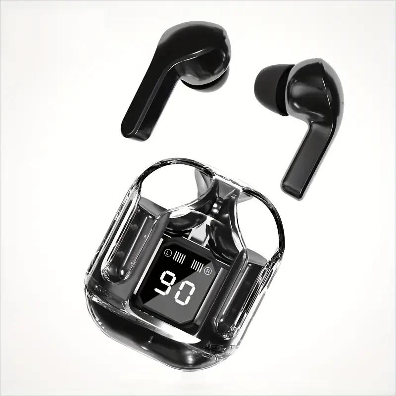 

Беспроводные наушники Bluetooth, прозрачный чехол для зарядки, спорт, музыка, стереонаушники HiFi чёрный