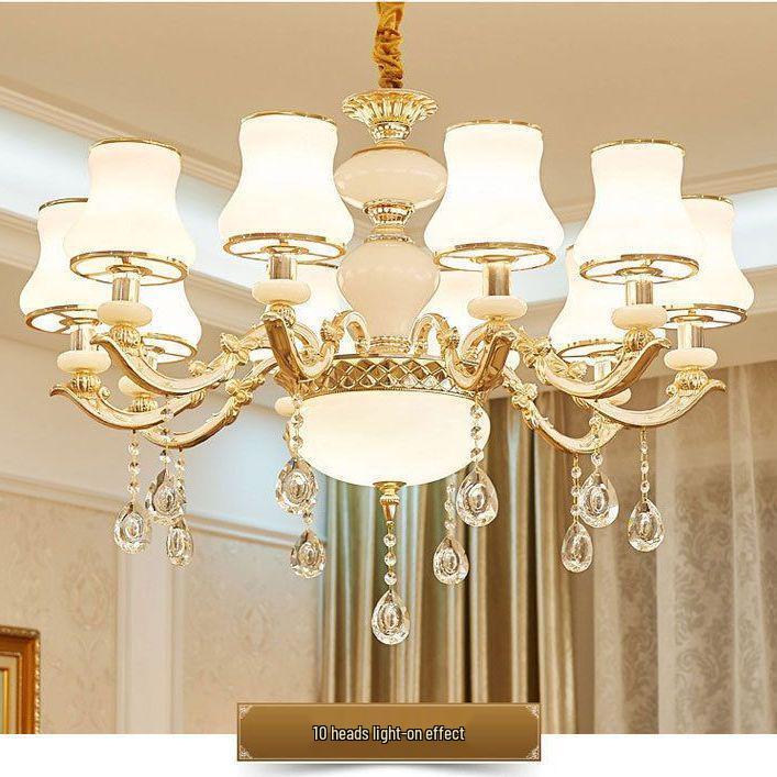 European Minimalist Crystal LED Chandelier for Living Room, Bedroom, Restaurant, or Villa Hall.