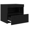 Nightstand Black Oak Effect 50 x 40 x 45 cm Particleboard