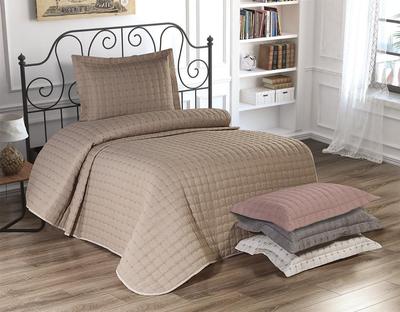 Conjunto de colcha acolchoada estrela 2 unidades, colcha 180x240, fronha 50x70, tamanho único, cappucino