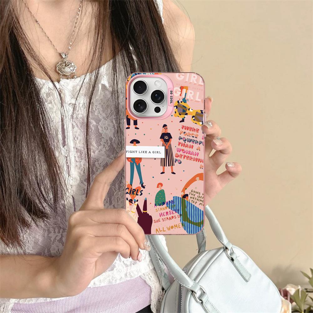 Feminist Feminism Power Girls Phone Case For iPhone 16 15 14 13 12 11 Pro Max X XR XSMAX 8 7 Plus Matte Shockproof Back Cover