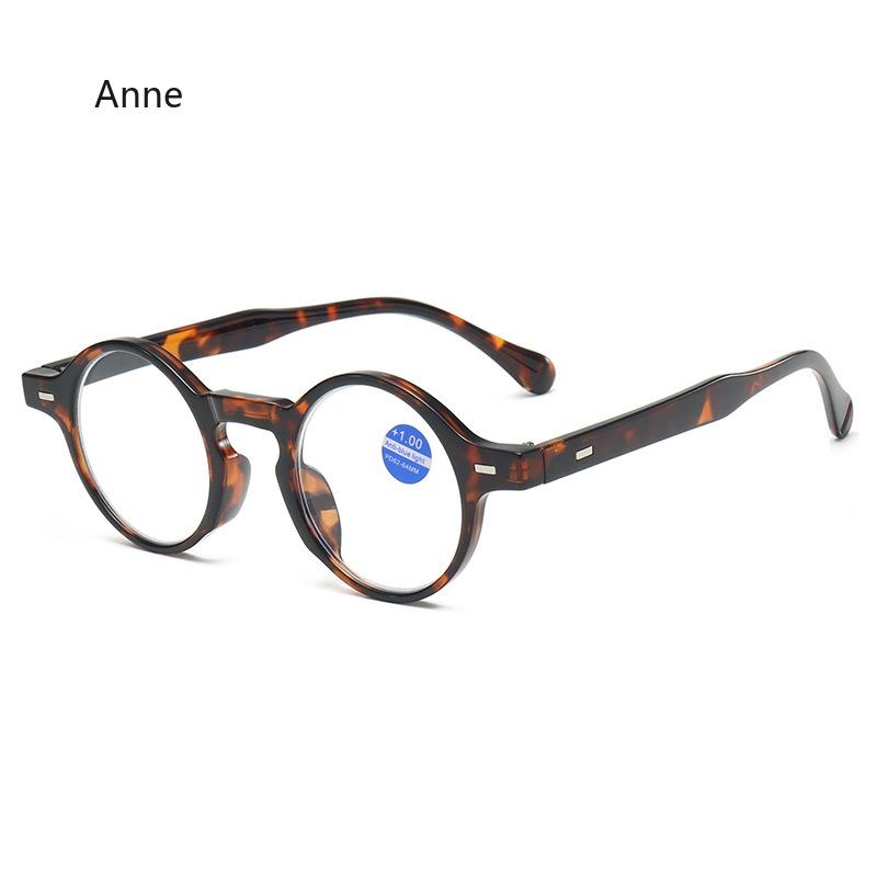 Plastic Reading Glasses Men Women Small Frame Rivet Decoration Eyeglass Frame Oval Shaped Hyperopia Eyewear