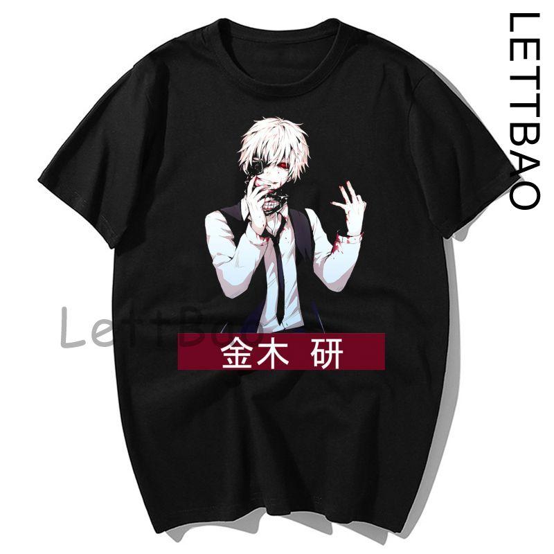 Japanese Anime Tokyo Ghoul T Shirt Men Kawaii Cartoon Kaneki Ken Graphic Fashion Unisex Tshirt