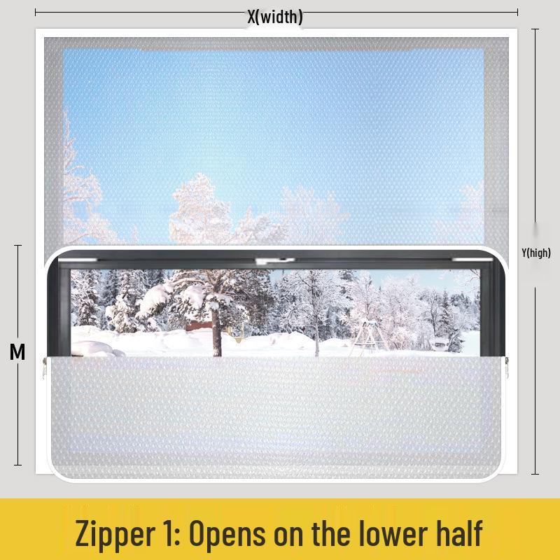 Windproof Winter Window Insulation Film: Cold Protection, Anti-Freeze Plastic Curtain for Balcony