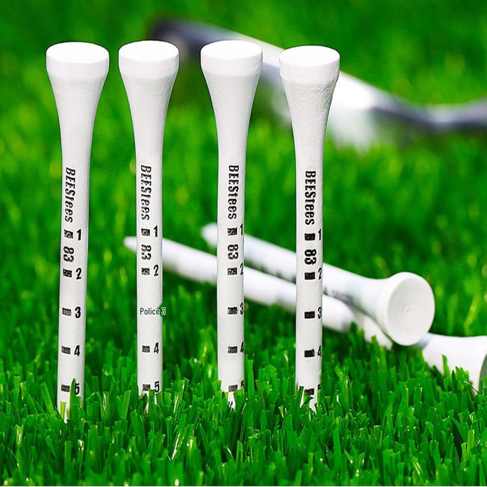 Nummerierter Rohholz-Golftee mit Maßhalter