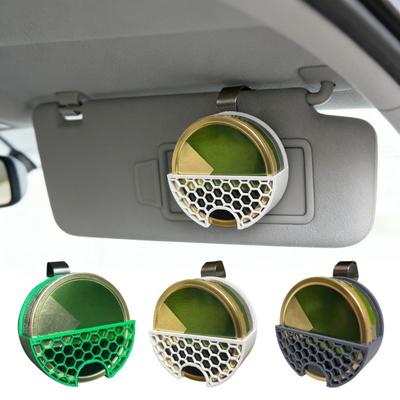 Ansteckbarer Dipdosenhalter für Sonnenblende 3D-gedruckter Dipdosenhalter Sichere Aufbewahrung Reise Dipdosen-Aufbewahrungsbox für Autos Gürtel Alle Fahrzeuge