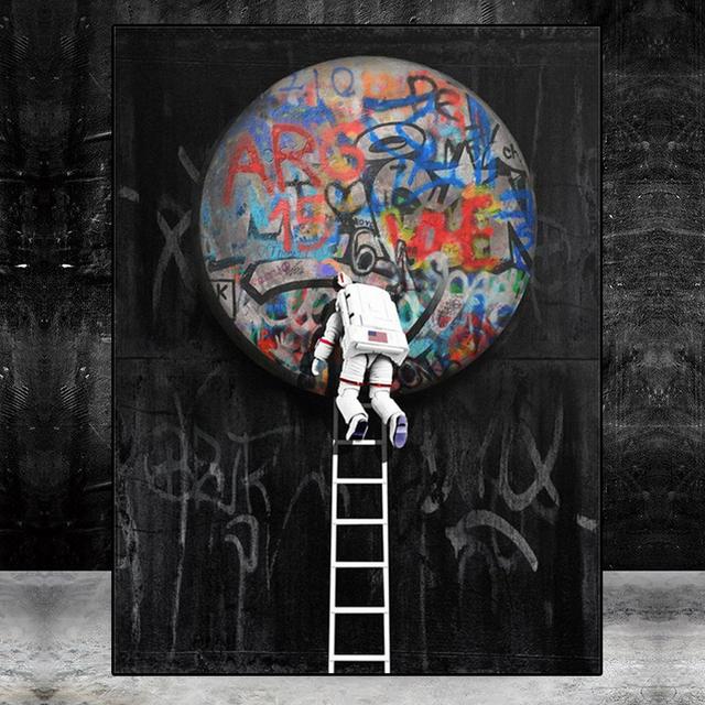 

Астронавт Космические Мечты Звезды Холст Картина Куадрос Плакаты и принты Абстрактные Настенные Панно для Декора Гостиной Без Рамки 21cm×30cm NoFrame