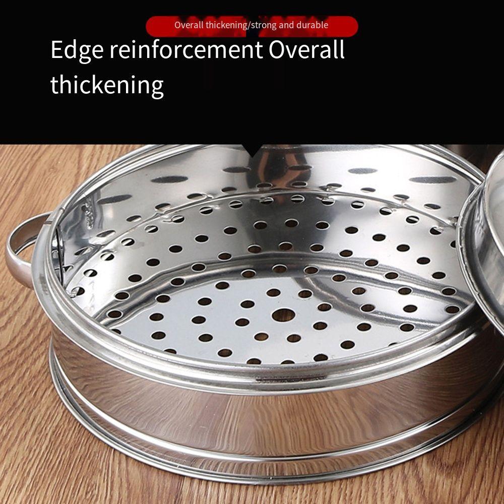 Thicken Stainless Steel Steamer Stackable Egg Tray Rice Cooker Steamer Pot  For Soup Pot Milk Pot