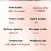 Portable 1200mAh Muscle Massager 6-speed Electric Vibration Massage Machine Vibration Muscle Relaxation Fitness Massager