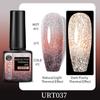 Bouncing Warm Glitter Powder Broken Diamond Glue, Bright And Explosive Glitter Phototherapy Glue Removable Color-Changing Nail Polish Glue Set