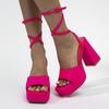 Summer Sexy Women 'S Party Nightclub Shoes Banquet Platform Sandals Female Open Toe Ankle Buckle Strap Chunky High Heels