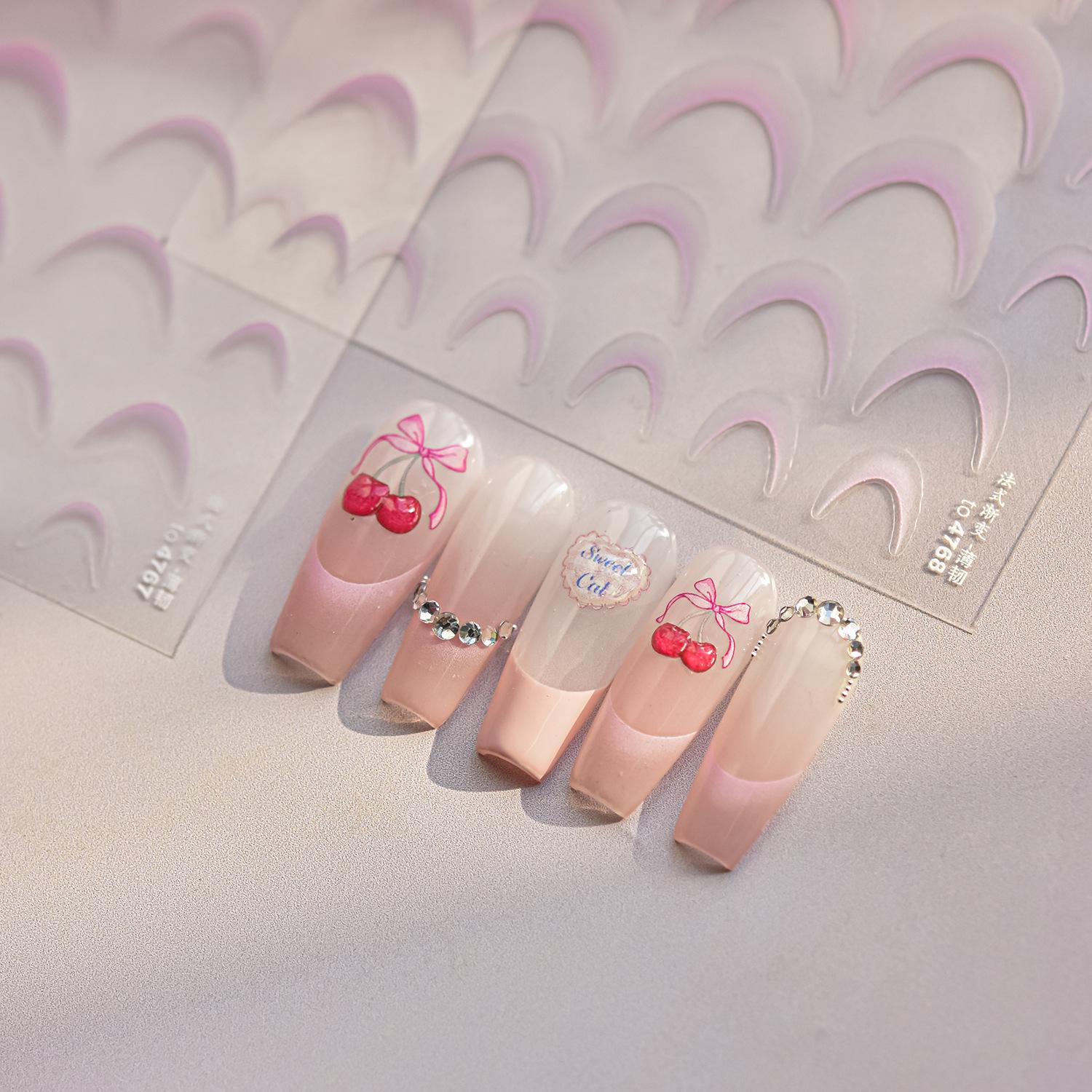 

Tomoni Retro Kids Nail Stickers: Thin, Tough, Lace French Collaboration.