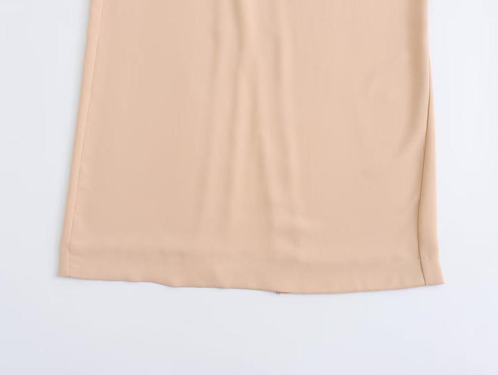 European and American 2025 Spring Women's Mini Halter Neck Dress with Hollow-Out Design