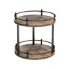 Portable Rotating Spice Holder With Sturdy Wood Construction And Adjustable Shelf Levels