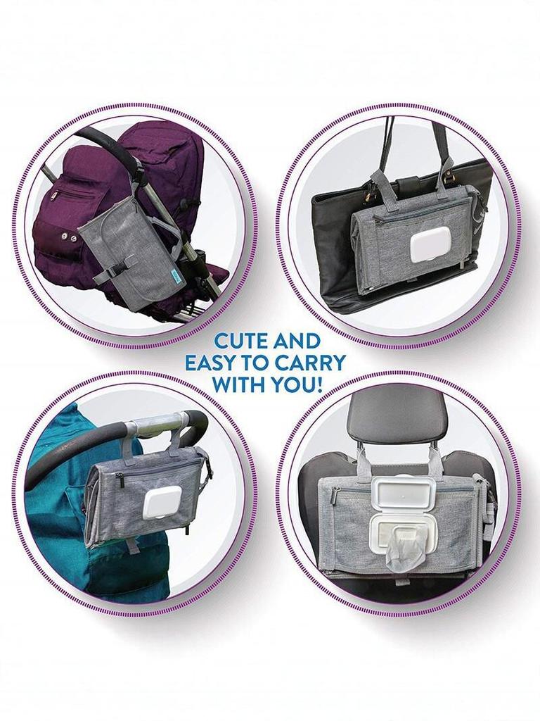 Portable Waterproof Baby Changing Pad with Storage Bag
