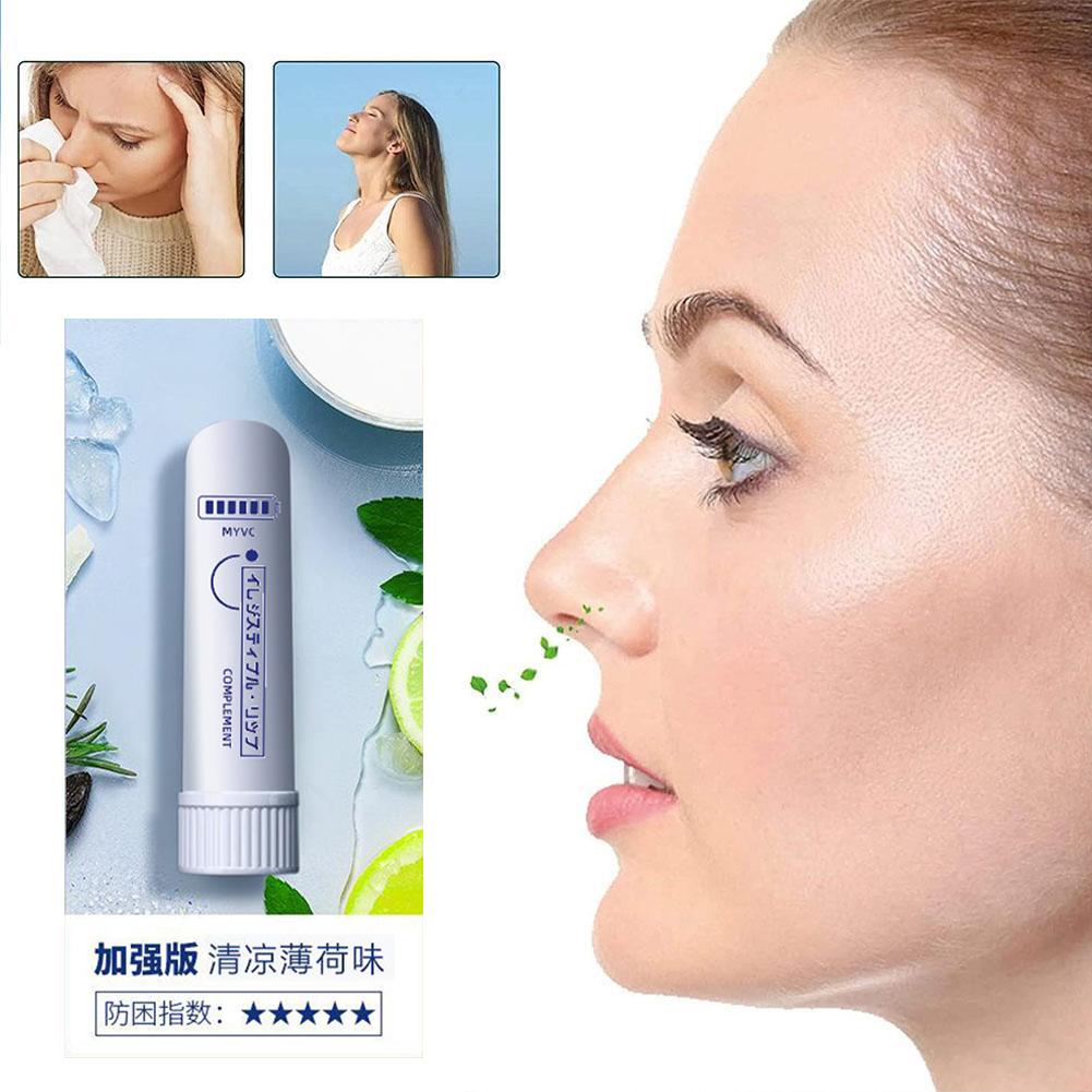 Portable Nose Inhaler Eucalyptus EssenceOil Nasal Inhaler Focus Nose Breathing Boost Stick Improve Congestion Relief Energy