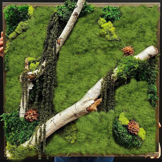 Artificial Moss Pad Realistic Faux Moss Planter Decor Green Fake Moss Turf for DIY Projects Craft Table Centerpieces Fairy Garden Decorations