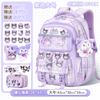 Cartoon multi-compartment schoolbag, female student-level large-capacity backpack, cute new girls' back