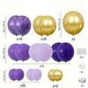 132Pcs Dark Purple Light Balloon Garland Arch Kit Metal Purple Gold Latex Balloons Wedding Party Bridal Baby Shower Birthday Dec