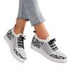 Zapatos de Alta Calidad para Mujer 2024 Zapatos Vulcanizados con Cordones para Mujer Verano Color Sólido Estampado Leopardo Zapatillas de Mujer Zapatillas de Malla