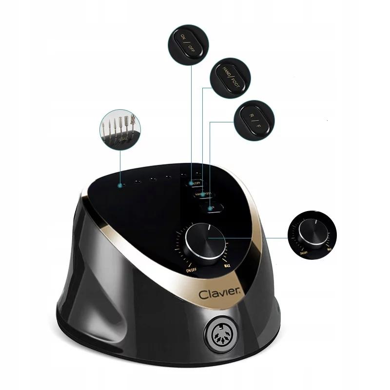 Tastiera fx820 fresa cosmetica per unghie manicure 65w - nera
