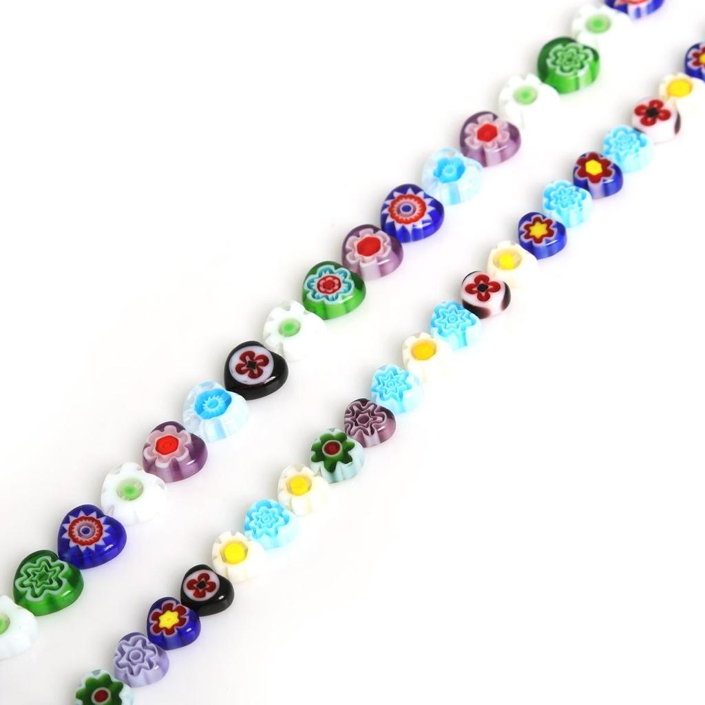 38-63pcs Flower Crystal Glass Beads Loose Spacer Beads for DIY Necklace Bracelet Jewelry Making