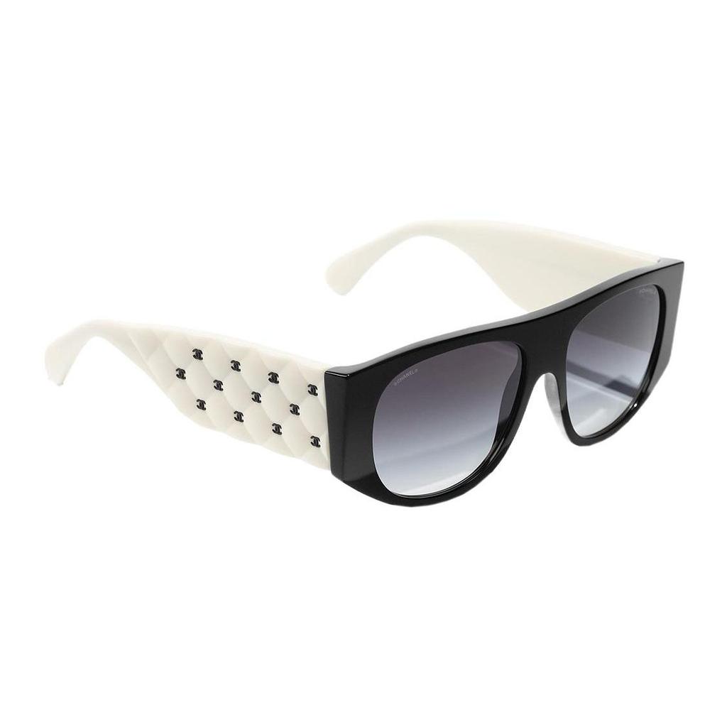 Chanel Rechteckig Acetat Grau Verlauf Unregelmäßig Sonnenbrille Damen Sonnenbrille A71465-X01081-S6561